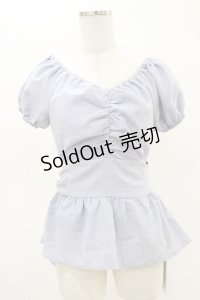Melt the lady / パフスリーブトップス Free サックス H-25-05-05-018-PU-TO-NS-ZH