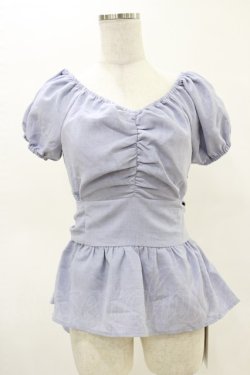 画像1: Melt the lady / パフスリーブトップス Free サックス H-25-05-05-018-PU-TO-NS-ZH