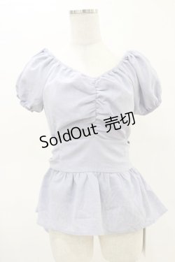 画像1: Melt the lady / パフスリーブトップス Free サックス H-25-05-05-018-PU-TO-NS-ZH