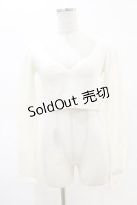 Melt the lady / クロップドニット Free オフ H-25-05-05-019-PU-TO-NS-ZH