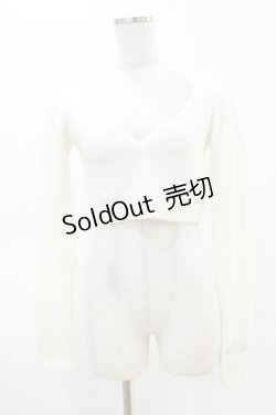 画像1: Melt the lady / クロップドニット Free オフ H-25-05-05-019-PU-TO-NS-ZH