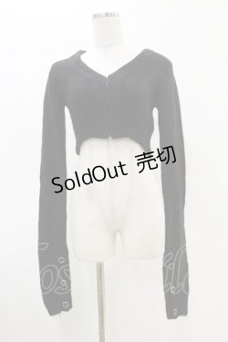 画像1: Melt the lady / クロップドニット Free ブラック H-25-05-05-020-PU-TO-NS-ZH