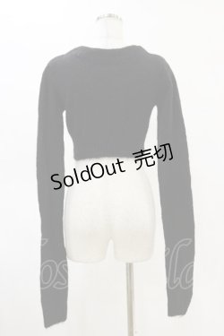 画像2: Melt the lady / クロップドニット Free ブラック H-25-05-05-020-PU-TO-NS-ZH