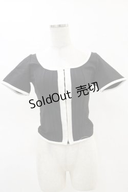 画像1: Melt the lady / バイカラートップス Free ブラック H-25-05-05-024-PU-TO-NS-ZH