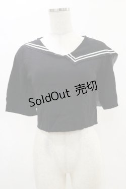 画像1: Melt the lady / セーラーカラートップス Free ブラック H-25-05-05-025-PU-TO-NS-ZH