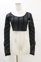 Melt the lady / ラメストライプトップス Free ブラック H-25-05-05-027-PU-TO-NS-ZH