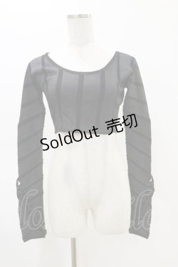 画像1: Melt the lady / ラメストライプトップス Free ブラック H-25-05-05-027-PU-TO-NS-ZH