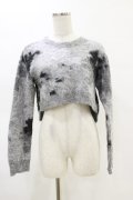 Melt the lady / ムラ染めニット Free グレー H-25-05-05-028-PU-TO-NS-ZH