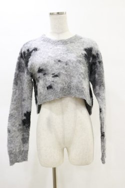 画像1: Melt the lady / ムラ染めニット Free グレー H-25-05-05-028-PU-TO-NS-ZH