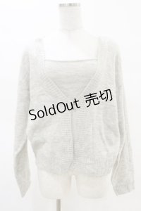 Melt the lady / アンサンブルニット Free グレー H-25-05-05-029-PU-TO-NS-ZH