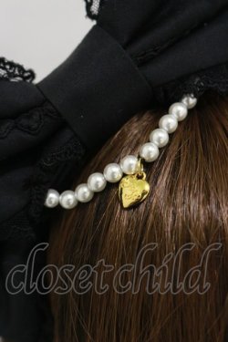 画像2: Angelic Pretty / おしゃまなパールリボンカチューシャ  ブラック H-25-05-05-004-AP-AC-NS-ZH