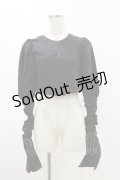 Melt the lady / クロップドカーディガン Free ブラック H-25-05-05-034-PU-TO-NS-ZH