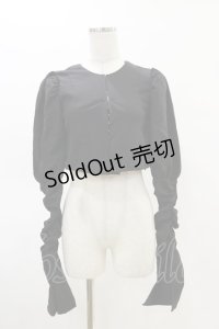 Melt the lady / クロップドカーディガン Free ブラック H-25-05-05-034-PU-TO-NS-ZH