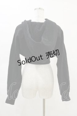 画像2: Melt the lady / クロップドパーカー Free ブラック H-25-05-05-037-PU-TO-NS-ZH