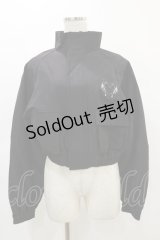 Melt the lady / ハート刺繍ブルゾン Free ブラック H-25-05-05-039-PU-JA-NS-ZH