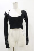 Melt the lady / クロップドトップス Free ブラック H-25-05-05-040-PU-TO-NS-ZH