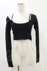 Melt the lady / クロップドトップス Free ブラック H-25-05-05-040-PU-TO-NS-ZH
