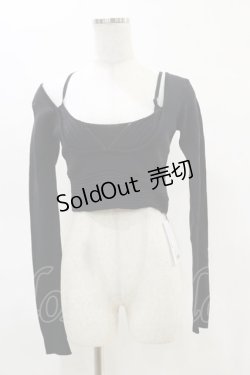 画像1: Melt the lady / クロップドトップス Free ブラック H-25-05-05-040-PU-TO-NS-ZH