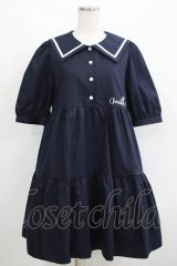 MILK / Sailorティアードワンピース  ネイビー H-25-05-06-030-ML-OP-KB-ZH