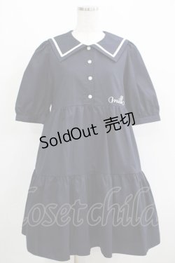 画像1: MILK / Sailorティアードワンピース  ネイビー H-25-05-06-030-ML-OP-KB-ZH
