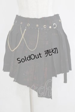 画像1: h.NAOTO / ラッププリーツスカート  黒 H-25-05-06-038-HN-SK-KB-ZH