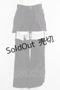 PEACE NOW / レッグカバー付きショートパンツ M 黒 H-25-05-06-040-PU-PA-KB-ZH