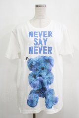 MILKBOY / NEVER SAY NEVER TEE S ホワイト×ブルー H-25-05-06-041-MB-TO-KB-ZH