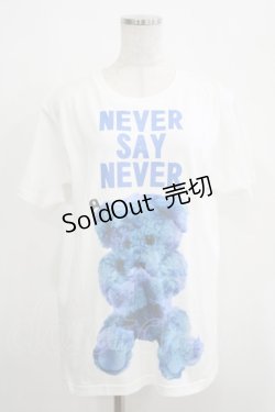 画像1: MILKBOY / NEVER SAY NEVER TEE S ホワイト×ブルー H-25-05-06-041-MB-TO-KB-ZH