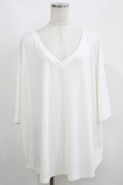 画像1: Qutie Frash / Vネックトップス  白 H-25-05-06-042-QU-TO-KB-ZH