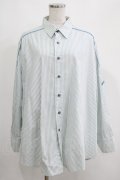 MILKBOY / BIGシャツ  サックスストライプ H-25-05-06-050-MB-BL-KB-ZH