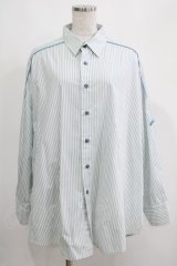MILKBOY / BIGシャツ  サックスストライプ H-25-05-06-050-MB-BL-KB-ZH