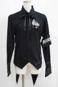 MA / 腕章付きシャツ  黒 H-25-05-06-052-PU-BL-KB-ZH