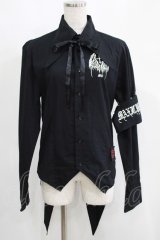 MA / 腕章付きシャツ  黒 H-25-05-06-052-PU-BL-KB-ZH