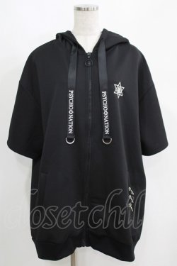 画像1: PSYCHO NATION / うさ耳ZIPパーカー 44 黒 H-25-05-06-053-PU-TO-KB-ZH