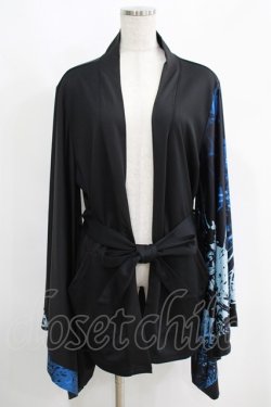 画像1: NieR Clothing / 着物袖カーディガン  黒 H-25-05-06-054-PU-TO-KB-ZH
