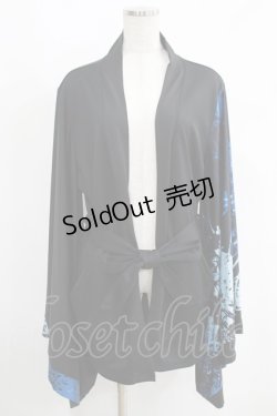 画像1: NieR Clothing / 着物袖カーディガン  黒 H-25-05-06-054-PU-TO-KB-ZH
