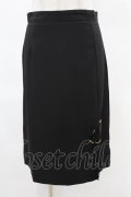 MARBLE / ブローチ付スカート  黒 H-25-05-06-1032-GO-SK-KB-ZH