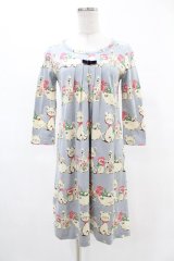 Emily Temple cute / シャンブルカットソーワンピース  グレー H-25-05-06-1035-ET-OP-KB-ZH