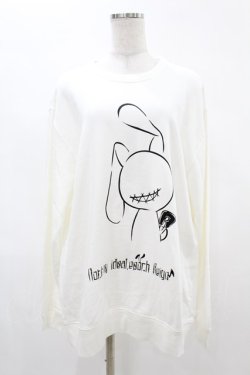 画像1: NieR Clothing / プリントSWEAT  2XL 白 H-25-05-06-1038-PU-TO-KB-ZH