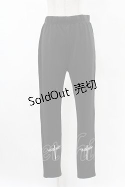 画像1: NieR Clothing / プリントレギンスパンツ F 黒 H-25-05-06-1006-PU-PA-KB-ZH