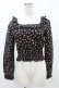 画像1: MILK / nightie tops  ブラックフラワー H-25-05-06-1046-ML-TO-KB-ZH (1)