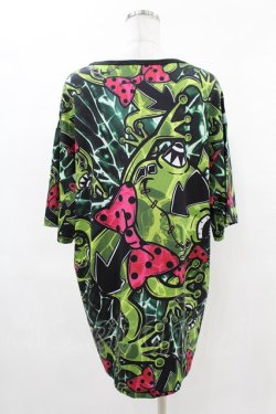 画像2: NieR Clothing / プリント半袖CUTSEW F 黒 H-25-05-06-1047-PU-TO-KB-ZH