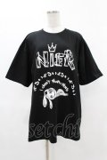 NieR Clothing / プリント半袖CUTSEW XL 黒 H-25-05-06-1049-PU-TO-KB-ZH
