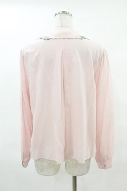 画像2: Jane Marple / Flower embroidery collar blouse  ピンク H-25-05-06-1012-JM-BL-KB-ZH