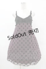 Emily Temple cute / 水玉フロッキーノースリーブワンピース  ボルドー H-25-05-06-1019-ET-OP-KB-ZH