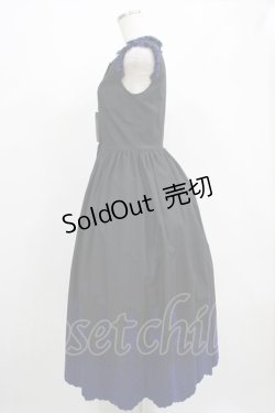 画像2: Moi-meme-Moitie / Rose Garden刺繍サンドレス 9号 黒×青 H-25-05-06-001-MO-OP-KB-ZH