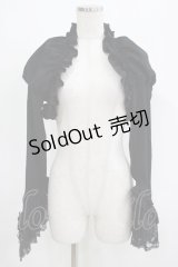 MARBLE / アクセサリー付きギャザーパフボレロ  黒×黒レース H-25-05-06-060-GO-TO-KB-ZH