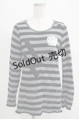 ALGONQUINS / ボーダーニット  黒×グレー H-25-05-06-062-AL-TO-KB-ZH