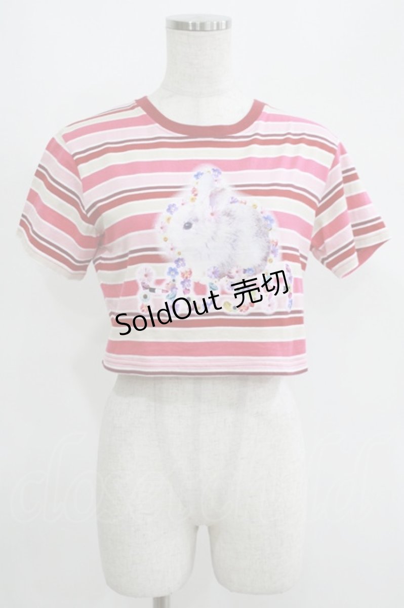 画像1: LAND by MILKBOY / HUSH BUNNY TEE  赤 H-25-08-10-034-MB-TO-KB-ZH (1)