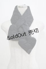 MILK / ハートキルトマフラー  ブラック H-25-05-06-076-ML-ZA-KB-ZT421